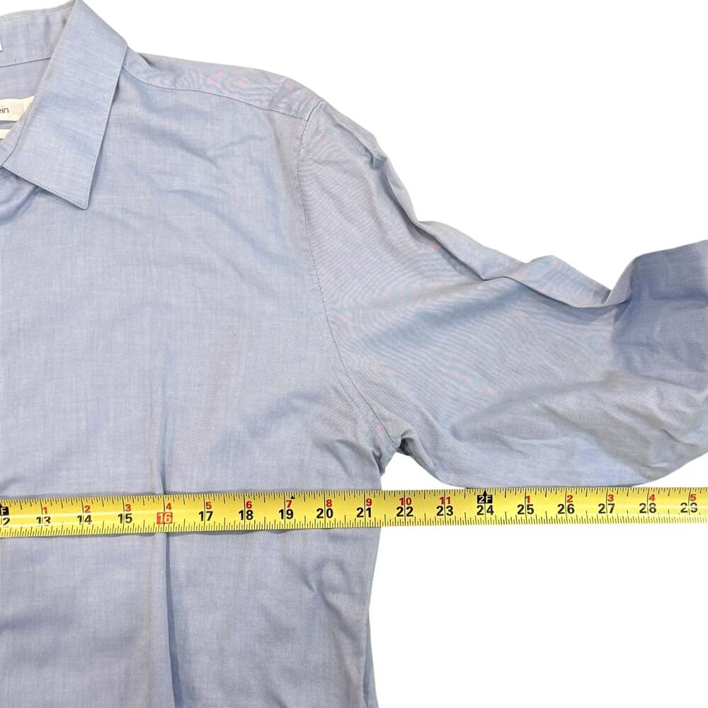 Calvin Klein Men's SlimFit Light Blue 100% Cotton Long Sleeve Button Down SZ XL - Picture 5 of 5
